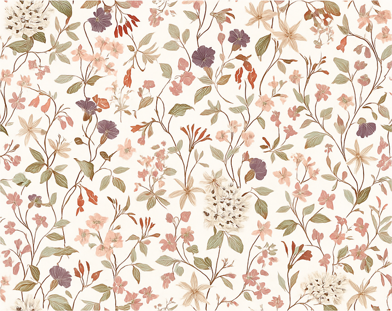 Vinyl tapijt slaapkamer roze bloem design - TenStickers