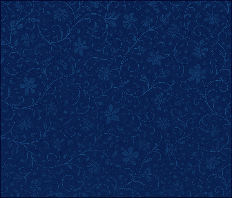 Vinyl tapijt slaapkamer navy blue bloemenmotief - TenStickers