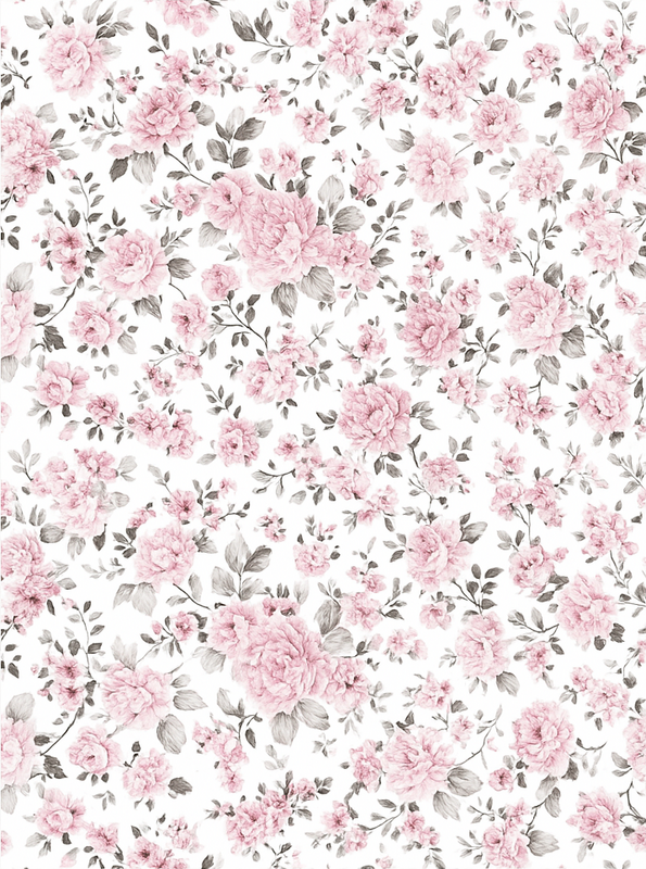 Vinyl tapijt slaapkamer oud retro grote bloemen design - TenStickers