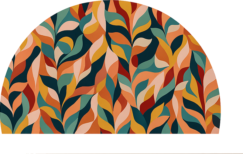 Vinyl tapijt slaapkamer abstracte jungle vibes - TenStickers
