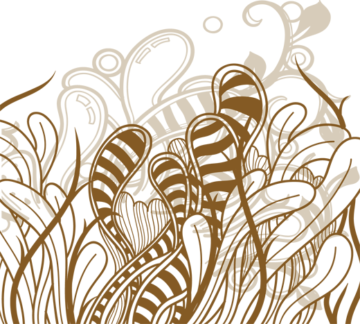 Vinyl tapijt slaapkamer abstracte planten decoratie - TenStickers