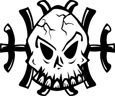 Vinyl tapijt slaapkamer decoratief doodskop logo - TenStickers