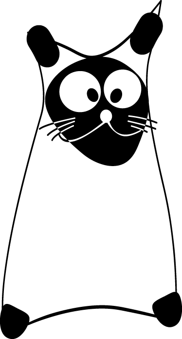 Vinyl tapijt slaapkamer kinderkamer kat witte lijnen - TenStickers