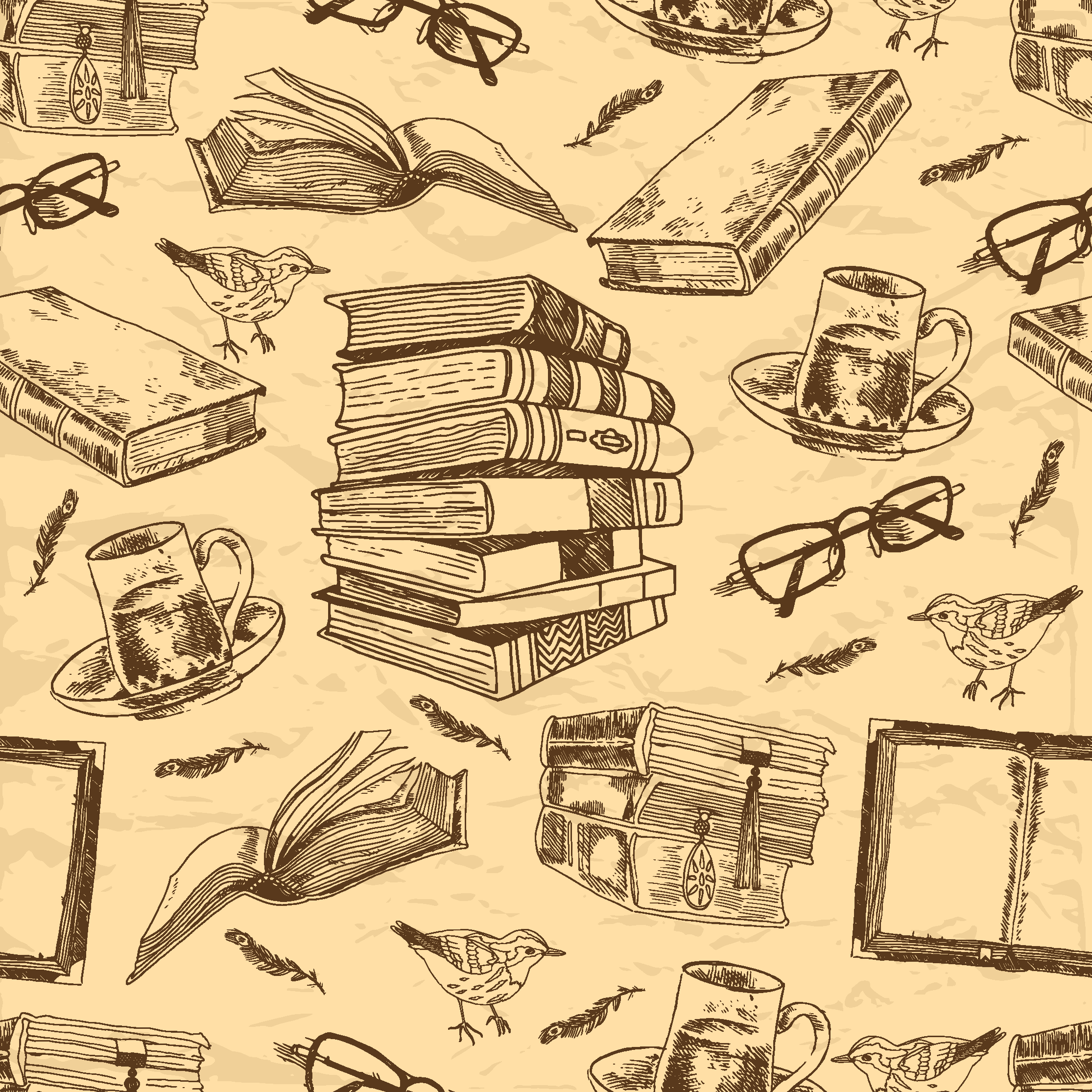 Vinyl tapijt kantoor oude bibliotheek - TenStickers