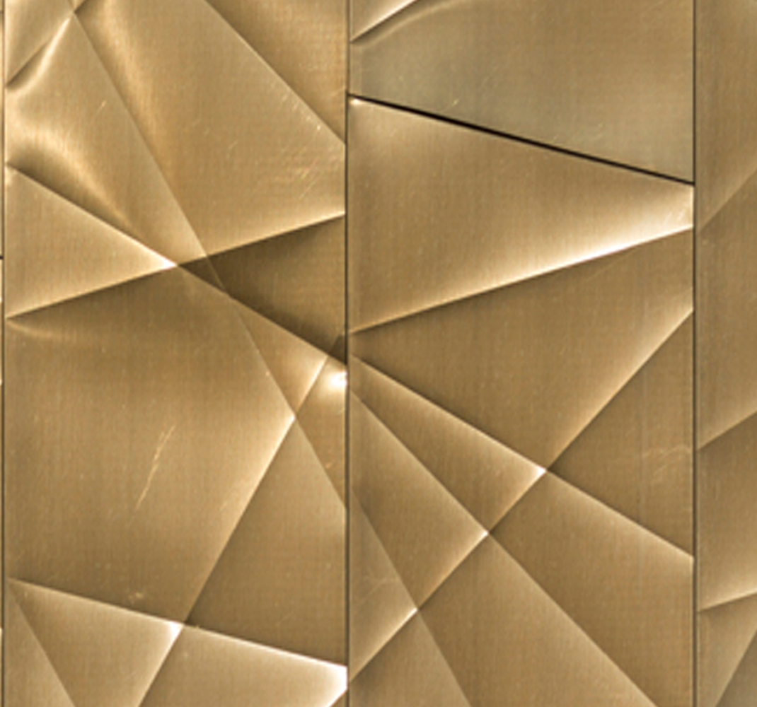 Vinyl tapijt kantoor 3d gouden polygonen textuur - TenStickers