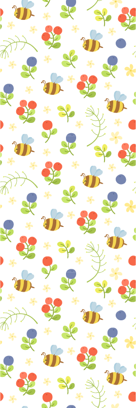 Vinyl tapijt slaapkamer schattig ontwerp baby bijen - TenStickers