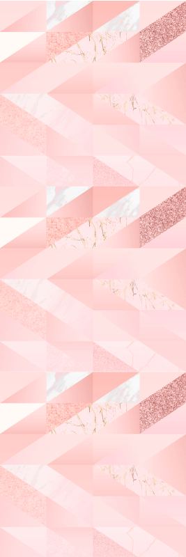 Vinyl tapijt slaapkamer girly roze geometrisch patroon - TenStickers