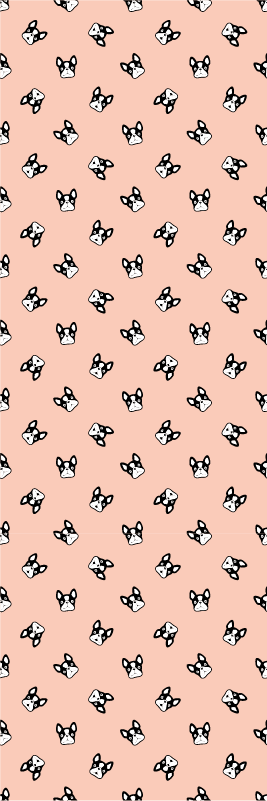 Vinyl tapijt slaapkamer schattige franse bulldogs patroon - TenStickers