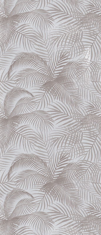 Vinyl tapijt slaapkamer grijs 80's elegante botanisch - TenStickers