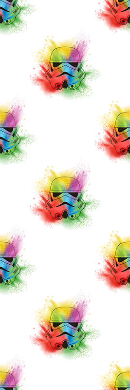Vinyl tapijt slaapkamer met witte trooper hoofden patroon - TenStickers