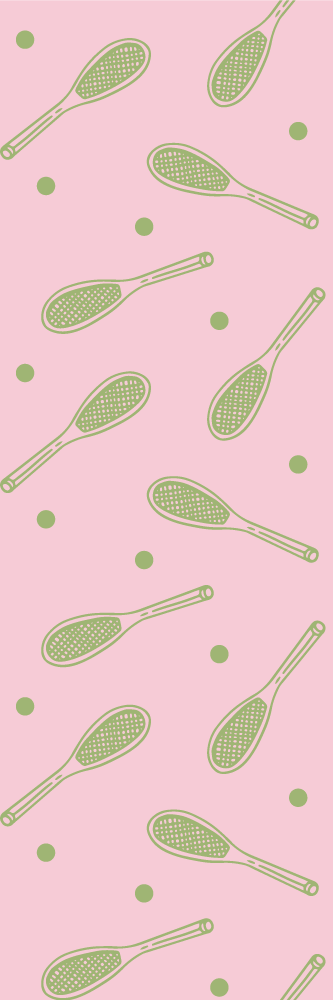 Vinyl tapijt slaapkamer naadloos tennisracket ontwerp - TenStickers