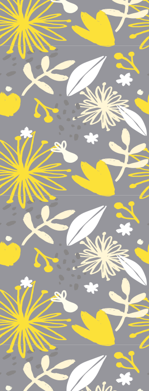 Vinyl tapijt slaapkamer pantone vintage bloemen - TenStickers
