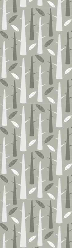 Vinyl tapijt slaapkamer nordic stijl grijze takken - TenStickers