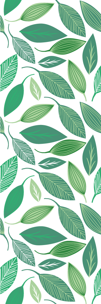 Vinyl tapijt slaapkamer groen bladeren natuurpatroon - TenStickers
