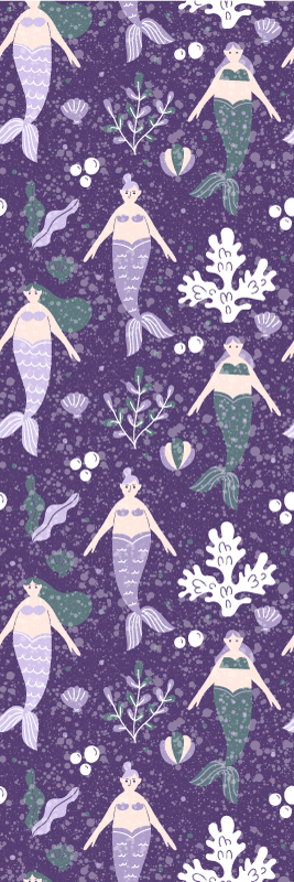 Vinyl tapijt slaapkamer mermaid spetter - TenStickers