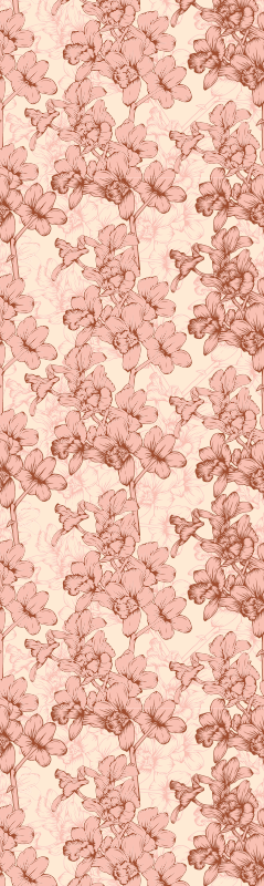 Vinyl tapijt slaapkamer vintage 3d bloemen - TenStickers