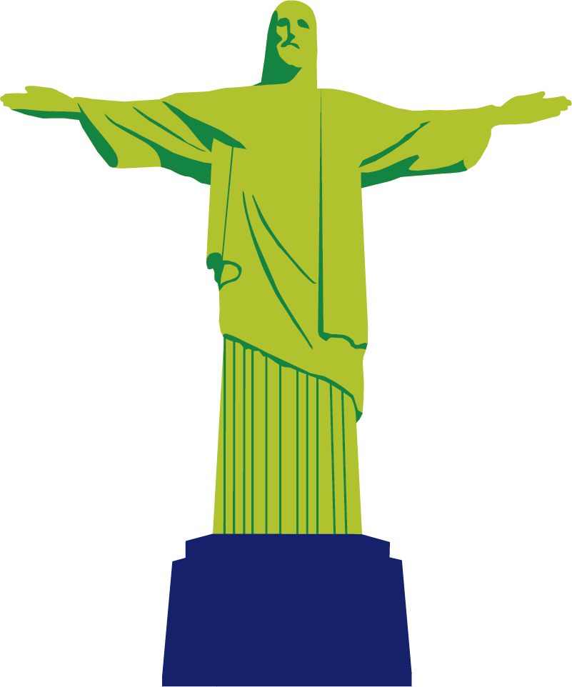 Vinyl tapijt slaapkamer cristo redentor - TenStickers