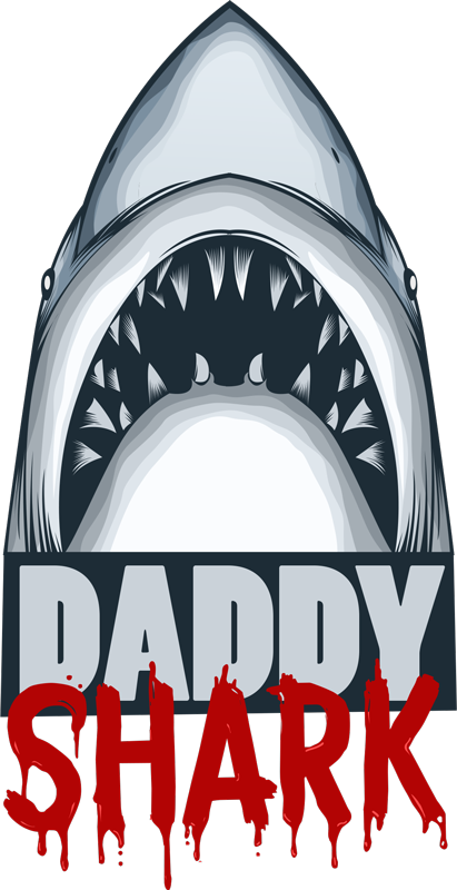 Vinyl tapijt slaapkamer daddy haai - TenStickers