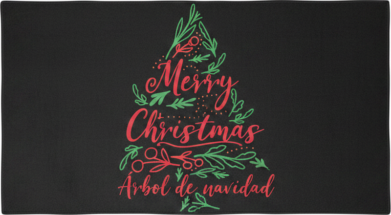 Vinyl tapijt slaapkamer kerstboom vrolijk kerstfeest - TenStickers