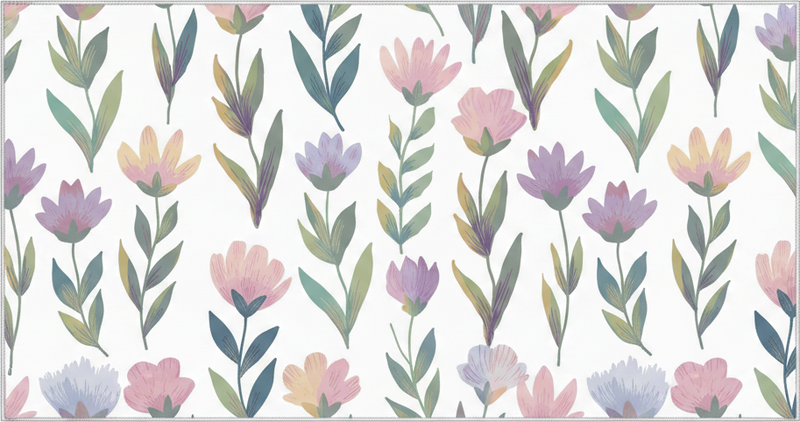 Vinyl tapijt slaapkamer nordic stijl bloemenmuurstickers - TenStickers