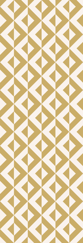 Vinyl tapijt scandinavisch geometrisch mosterd - TenStickers