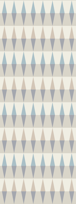 Vinyl tapijt scandinavisch geometrisch blauw hemel - TenStickers