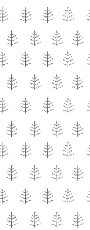 Vinyl tapijt scandinavisch grijze minimalistische boomvormen - TenStickers