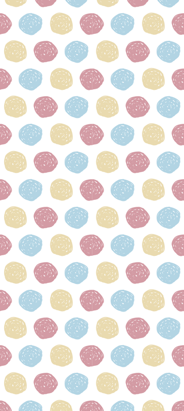 Vinyl tapijt scandinavisch pastel kleur stippen - TenStickers