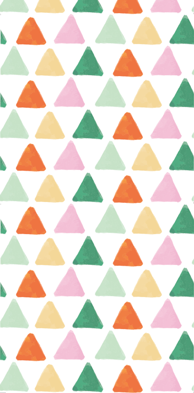 Vinyl tapijt scandinavisch patroon van pastel driehoeken - TenStickers