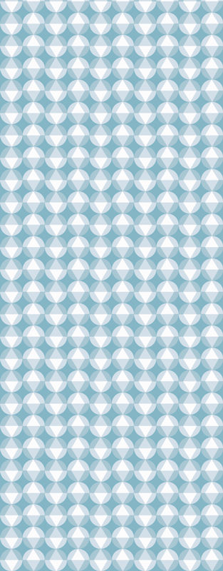 Vinyl tapijt scandinavisch nordic stijl met blauw patroon - TenStickers