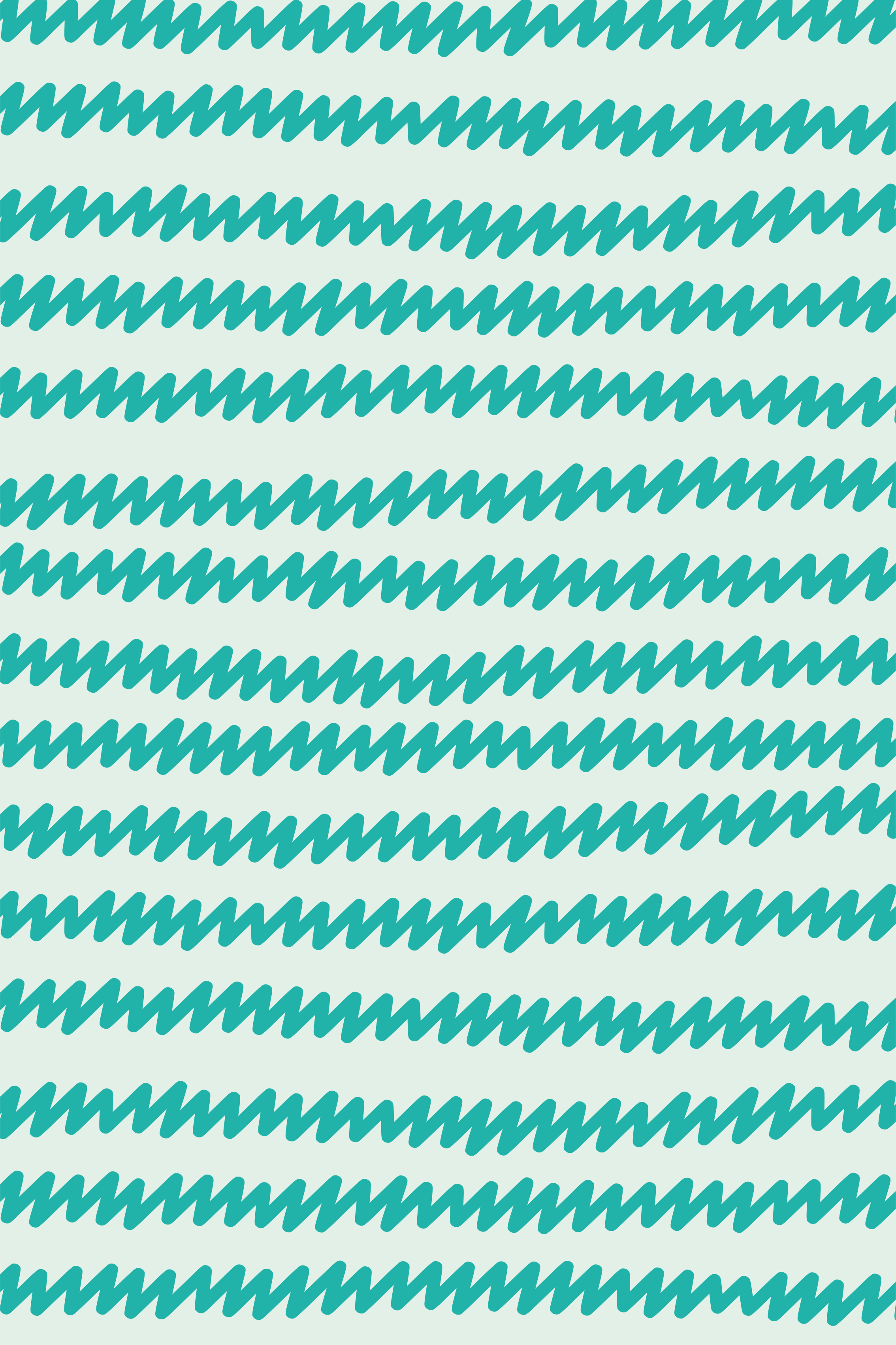 Vinyl tapijt scandinavisch aquamarijn en witte zigzag - TenStickers