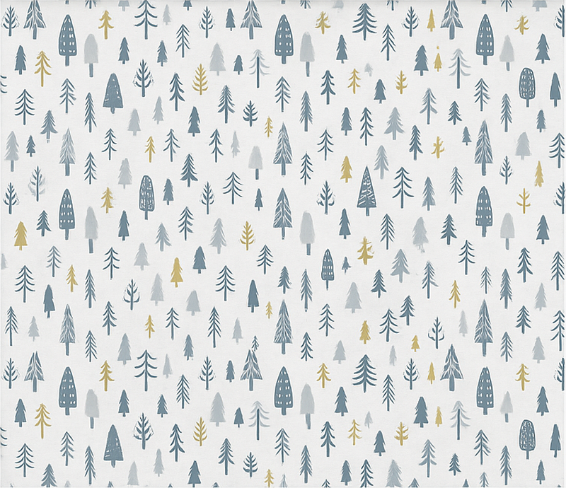 Vinyl tapijt scandinavisch winterbos scene - TenStickers