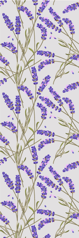 Vinyl tapijt natuur provençaals lavendel patroon - TenStickers