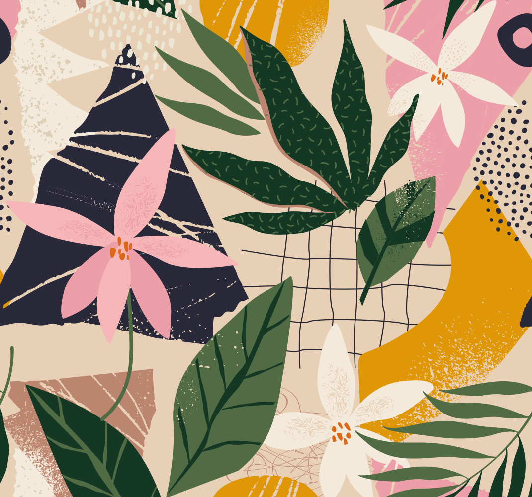 Vinyl tapijt natuur een tuin in huis - TenStickers