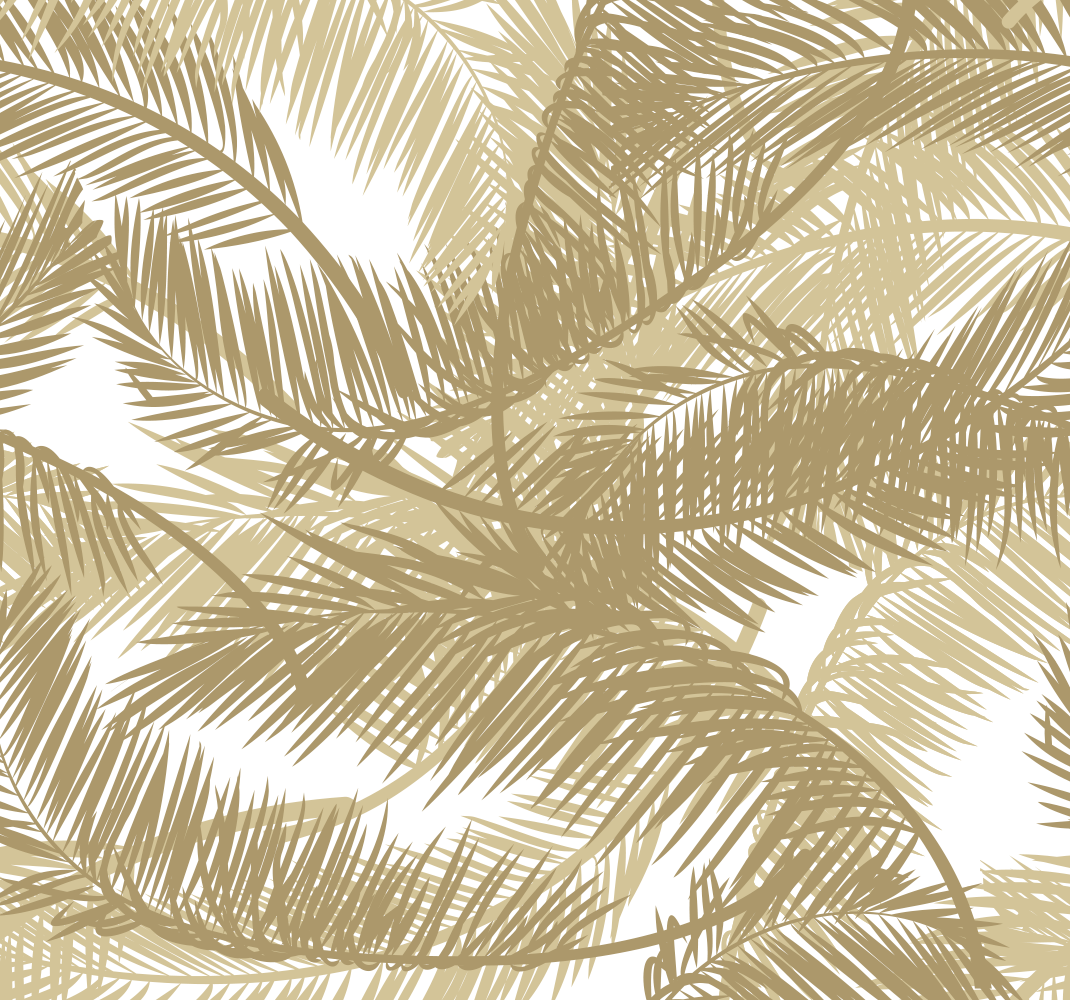 Vinyl tapijt natuur tropische palm goud exotisch - TenStickers