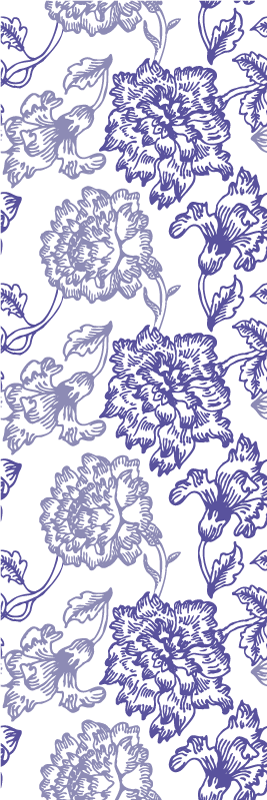 Vinyl tapijt natuur zacht paarse bloemenprint - TenStickers