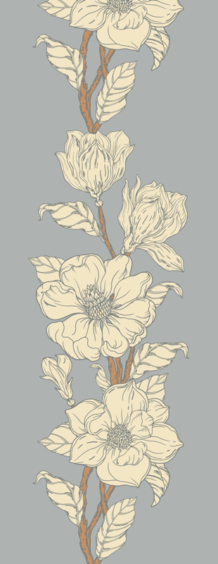 Vinyl tapijt natuur nostalgische magnolia stijl - TenStickers