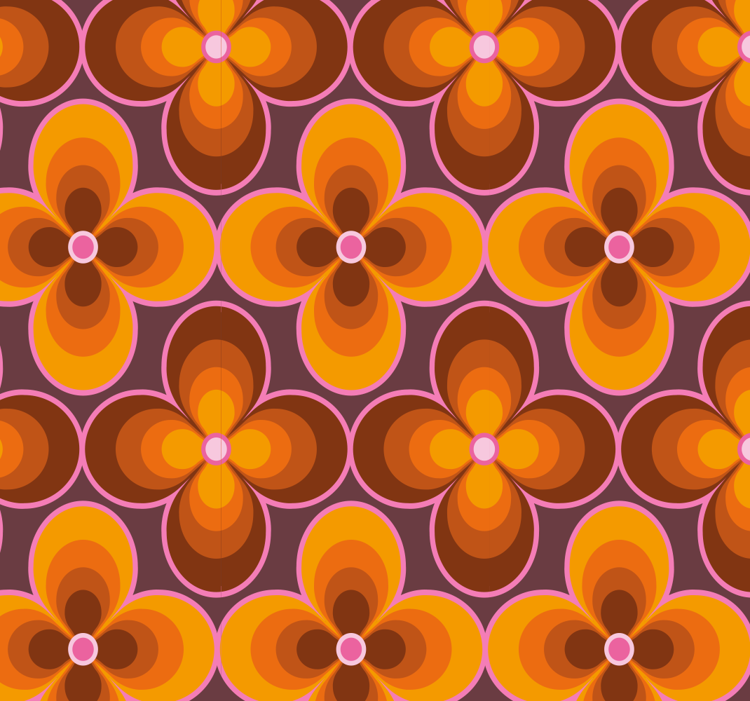 Vinyl tapijt antiek met retro bloemenpatroon - TenStickers