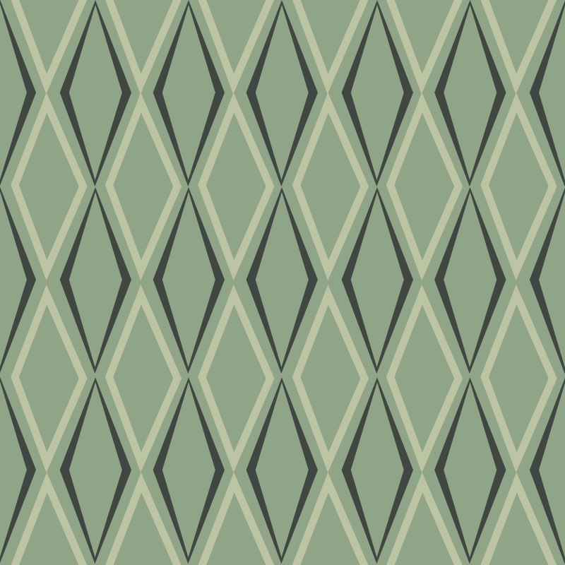 Vinyl tapijt antiek groene diamanten uit de jaren 30 - TenStickers