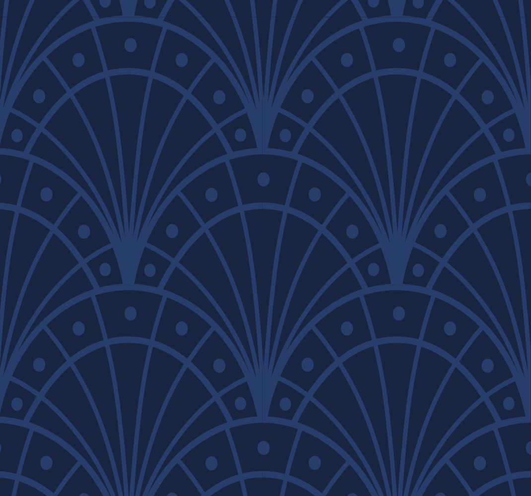 Vinyl tapijt antiek marineblauw art déco - TenStickers