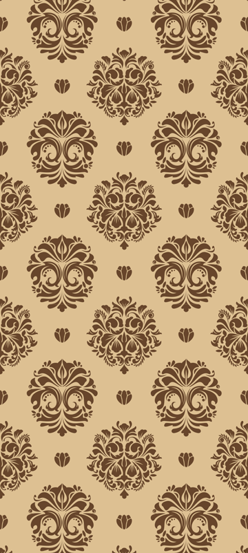 Vinyl tapijt antiek beige vintage damaststijl - TenStickers