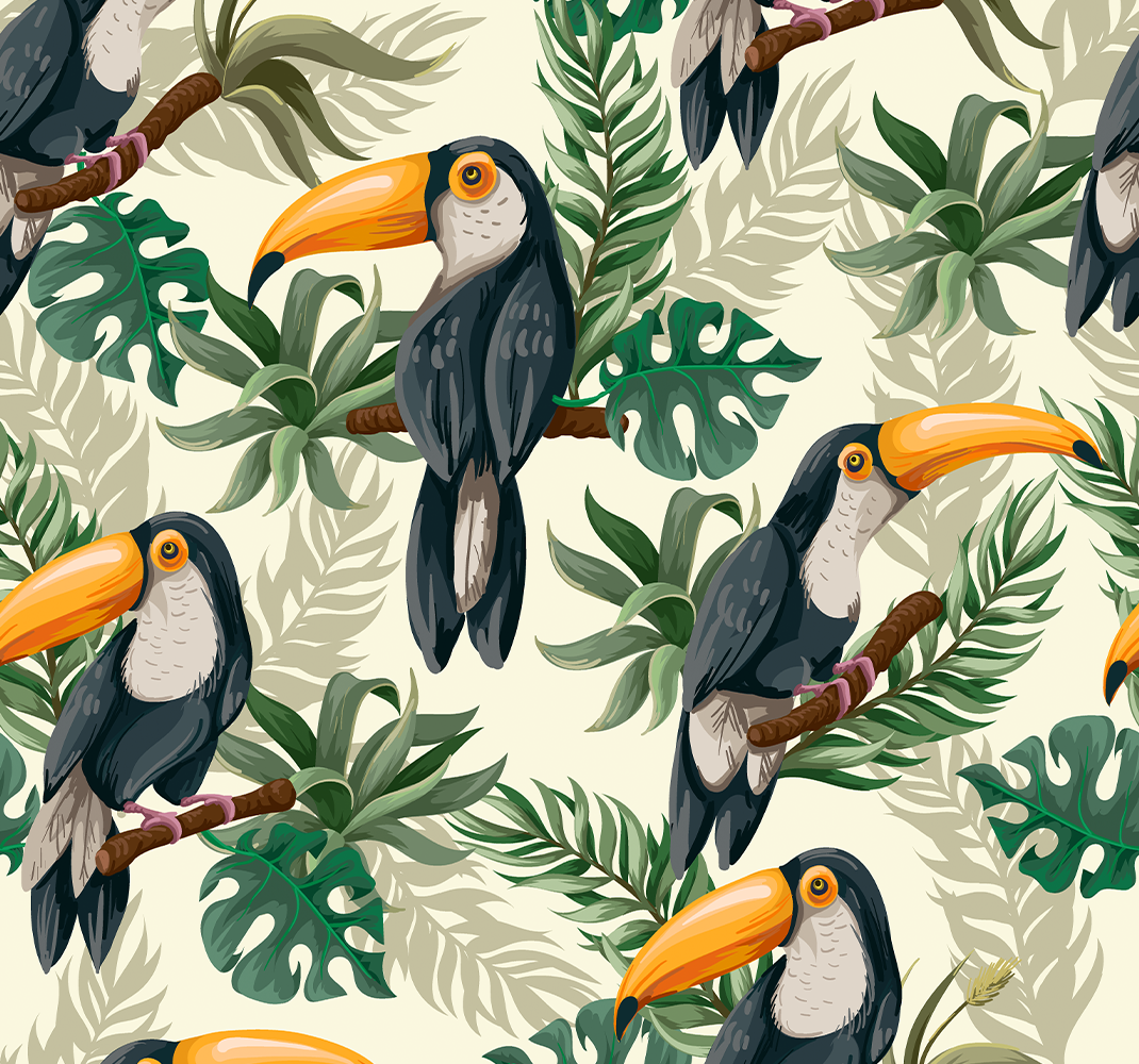 Dieren vinyl tapijt jungle - TenStickers