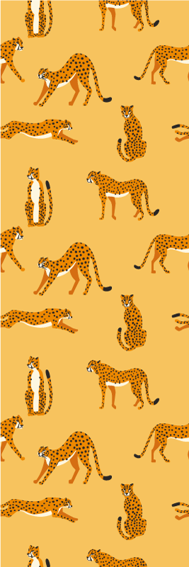 Dieren vinyl tapijt gele luipaarden grafisch patroon - TenStickers