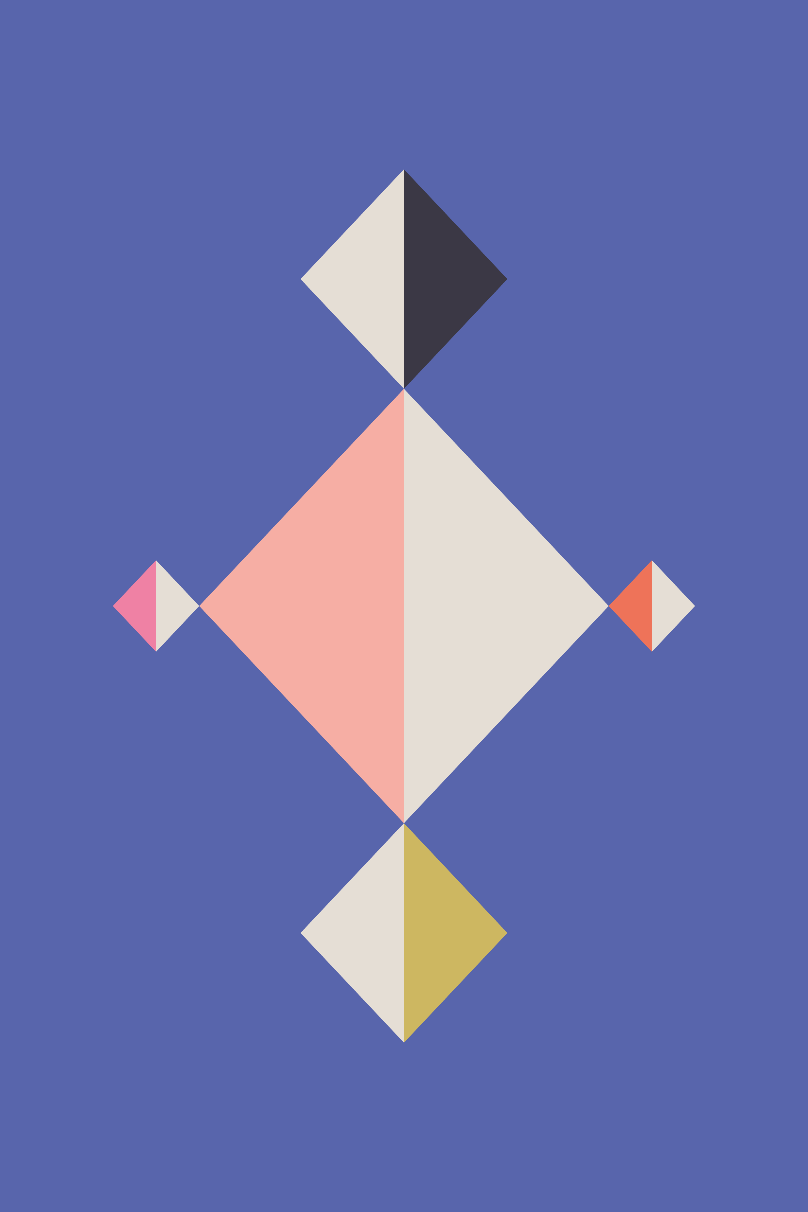 Vinyl tapijt modern met geometrisch patroon kunst - TenStickers