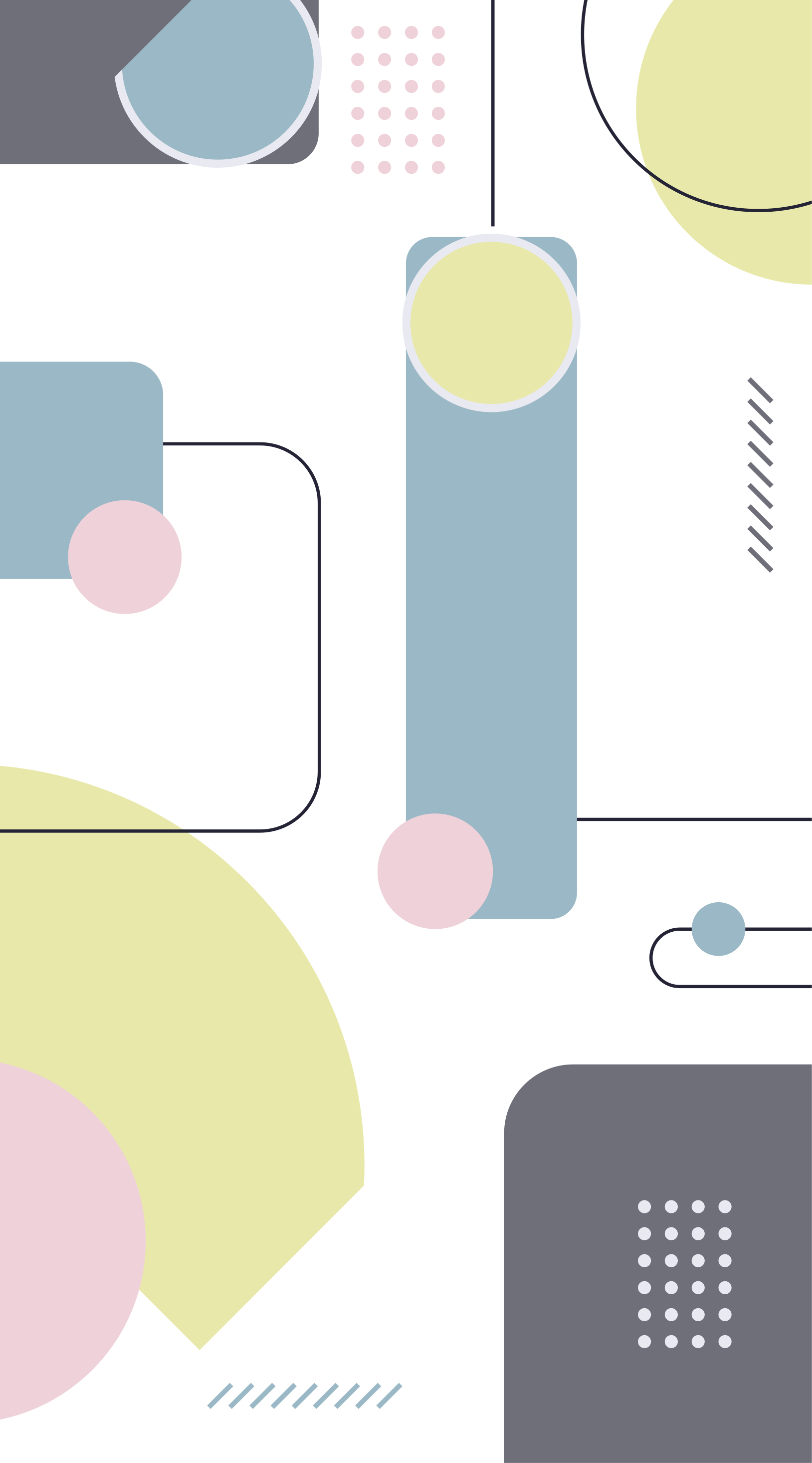 Vinyl tapijt modern pastel geometrisch achtergrond - TenStickers