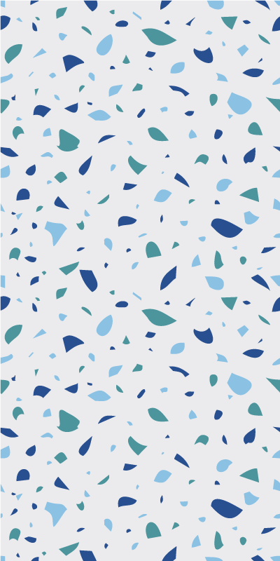 Vinyl tapijt textuur blauwe terrazzo tinten - TenStickers
