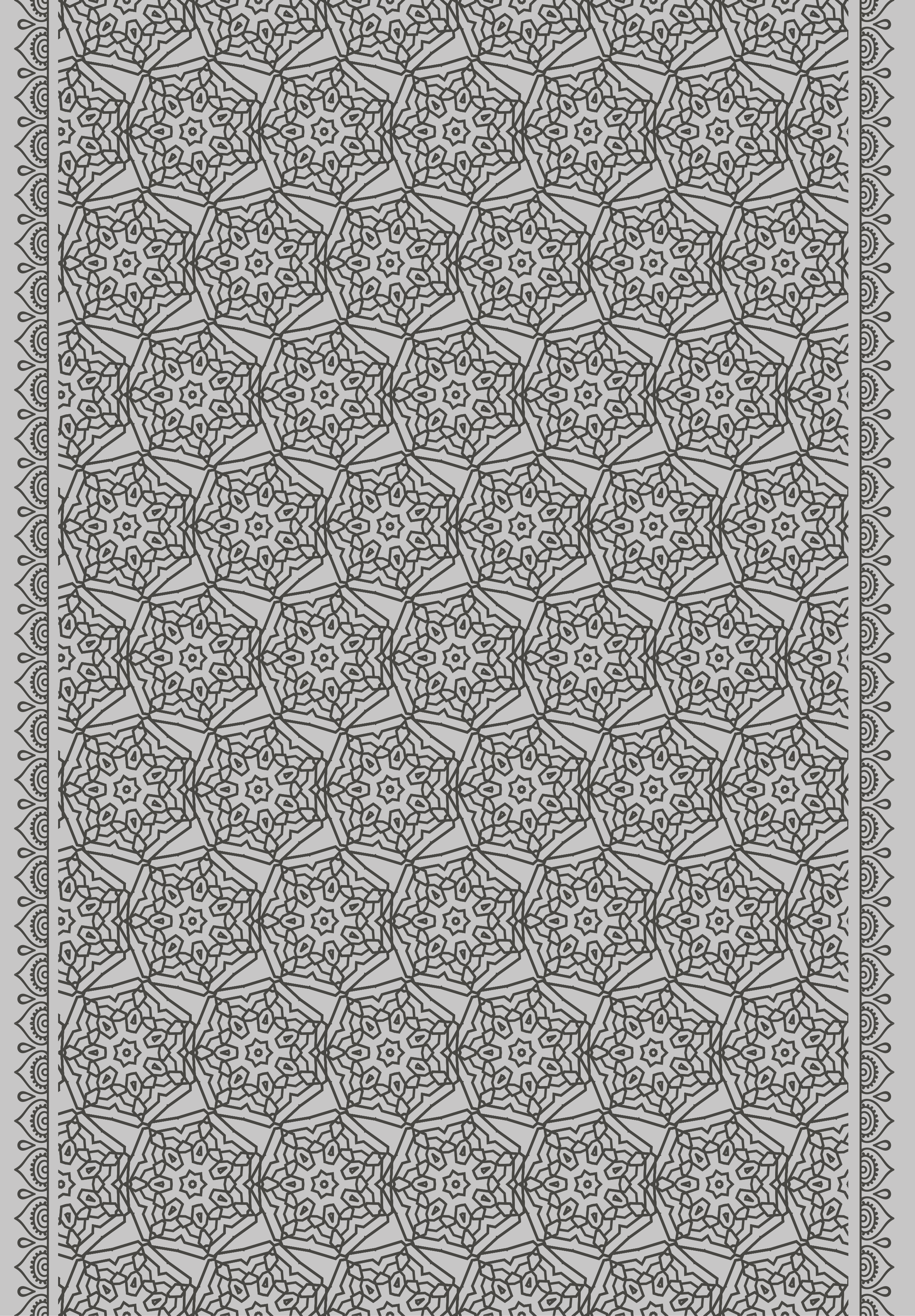 Vinyl tapijt textuur abstracte arabische tegelstijl - TenStickers