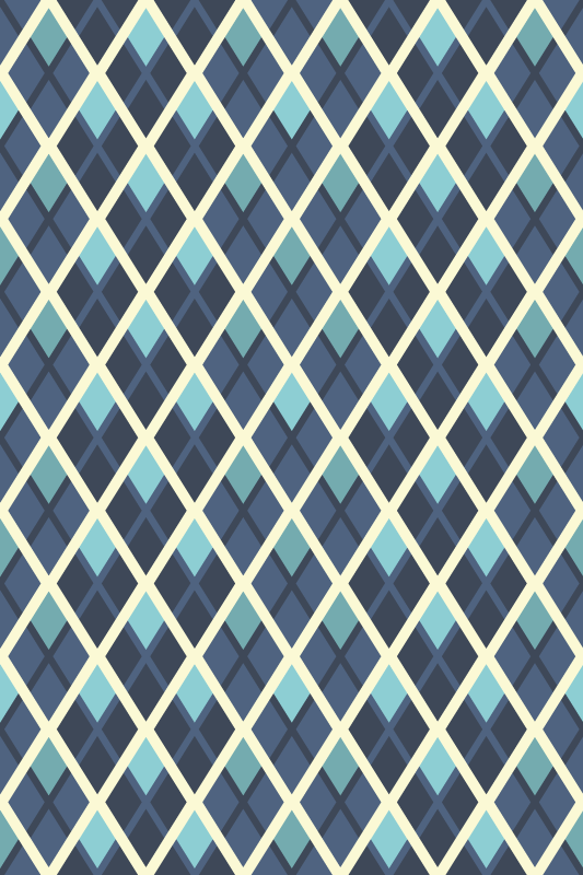 Vinyl tapijt textuur abstract gekleurd diamanten patroon - TenStickers