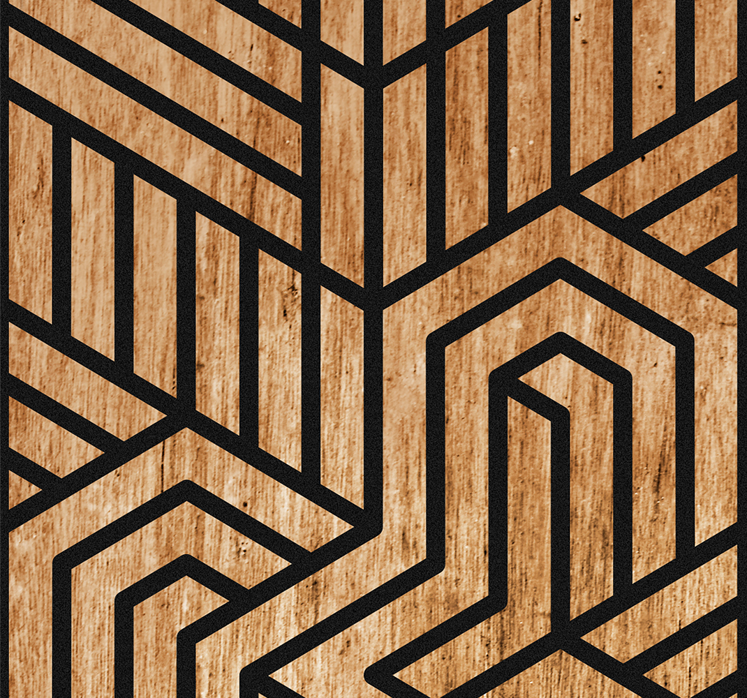 Vinyl tapijt textuur houten geometrie - TenStickers