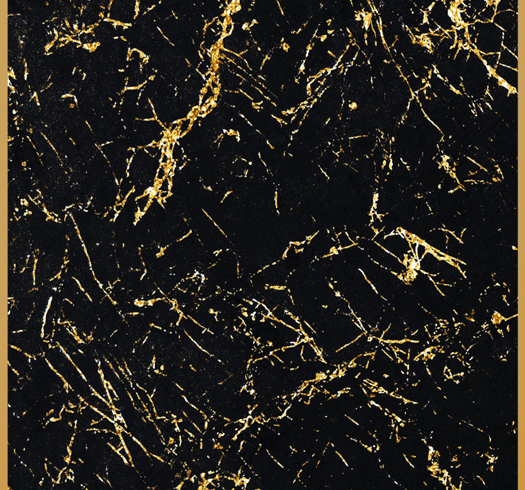 Vinyl tapijt textuur zwarte en gouden marmerlook - TenStickers